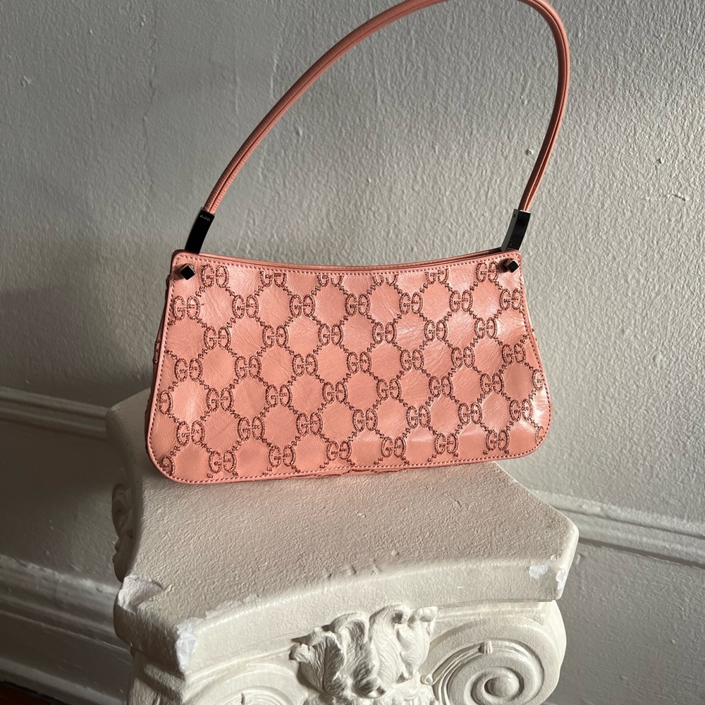 Vintage Gucci monogram pink mini bag
